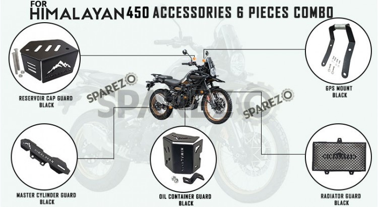 Royal Enfield 5 Pcs Accessories Combo Pack CP-3 Himalayan 450 - SPAREZO